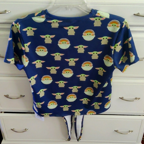 The Child Blackmilk Baby Yoda Tie front Tee - Picture 2 of 3